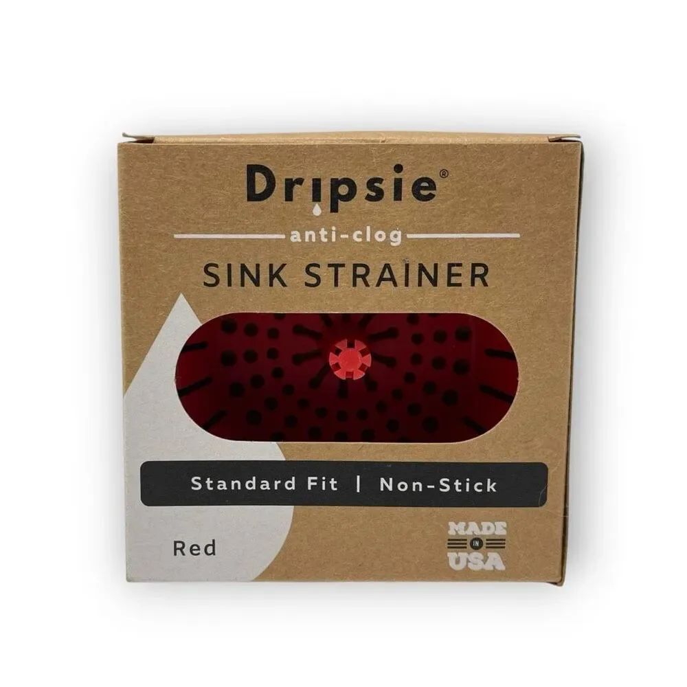Dripsie Red Kitchen Sink Strainer Anti-Clog Food Catcher Flexible Basket New